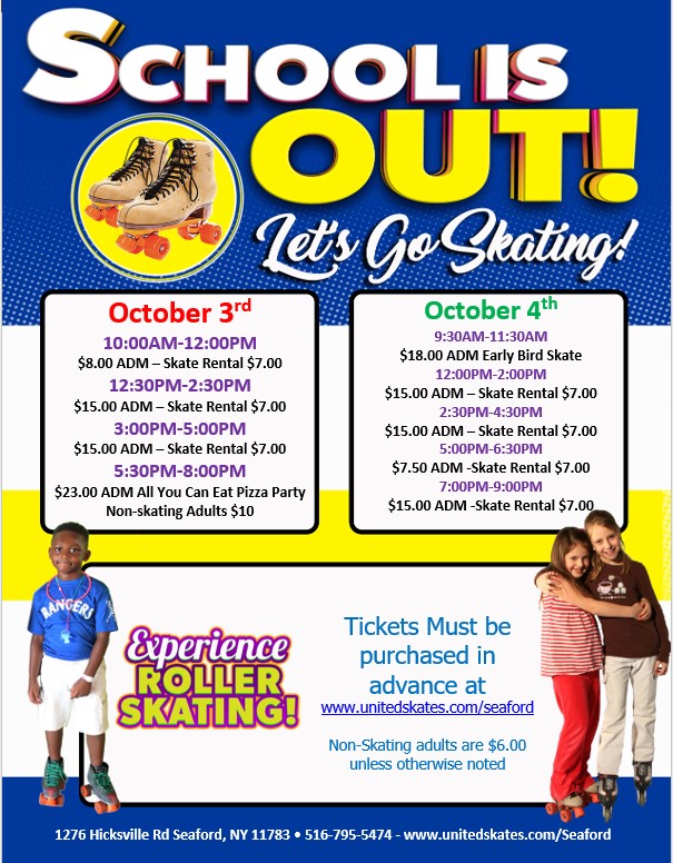 Schools Out in Long Island Let's Go Roller Skating at United Skates